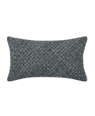 J Queen New York Parallel Woven Chenille Boudoir Decorative Pillow, 12" x 21"
