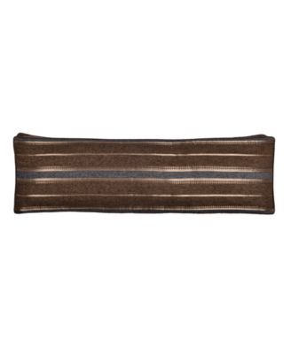 J Queen New York Sofia Chenille Stripe Bolster Decorative Pillow, 15" x 52"