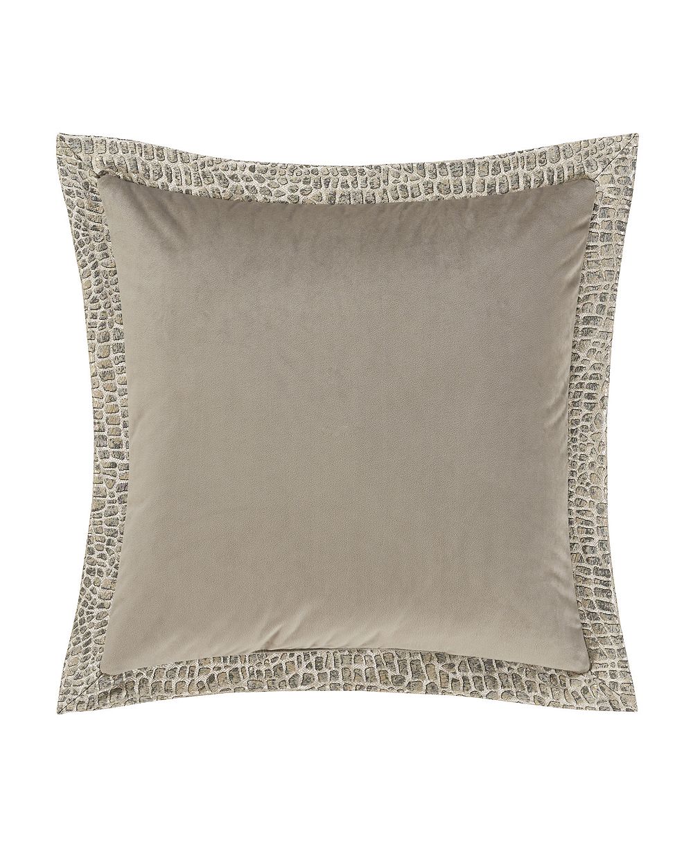 J Queen New York Habitat Embossed Decorative Pillow, 20" x 20"