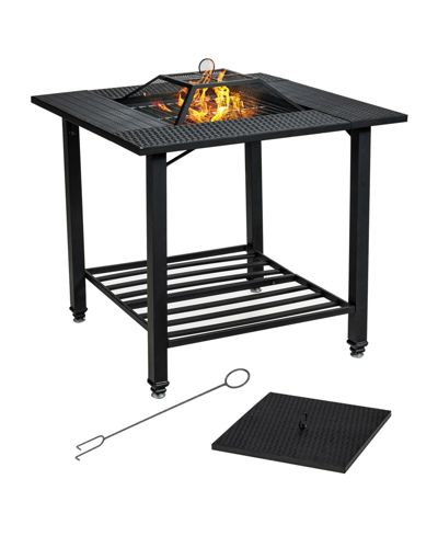 Стол для барбекю 31 Feet Outdoor Fire Pit Dining Table with Cooking BBQ Grate