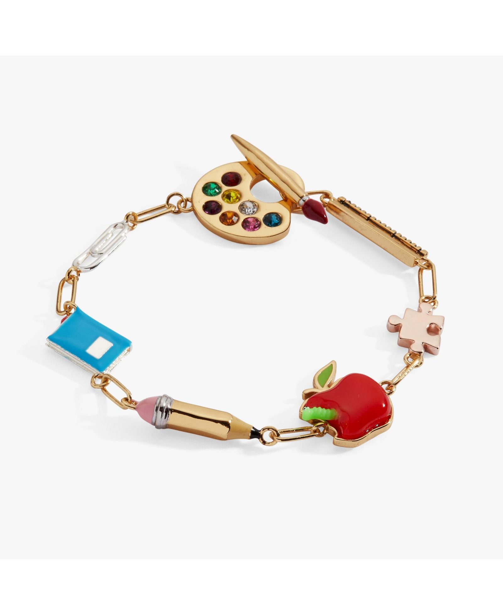 'Teacher's Pet' Multi Charm Toggle Bracelet