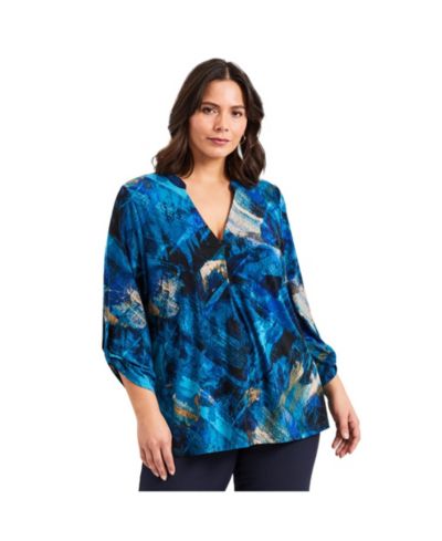 Blue brushstroke