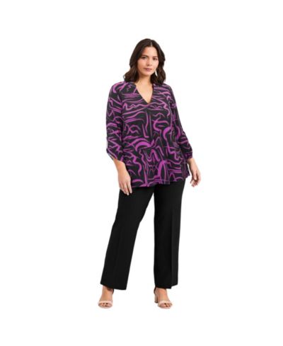 Black magenta abstract