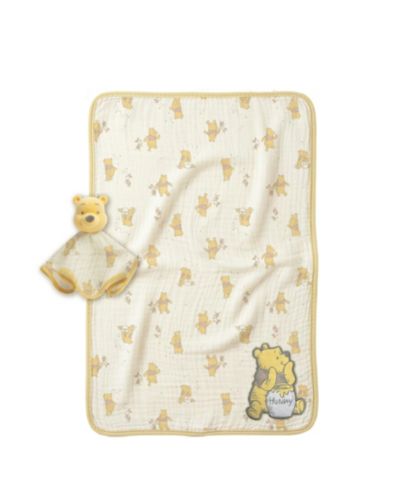 Disney Baby Boys' or Girls' Printed Winnie the Pooh Gauze Blanket