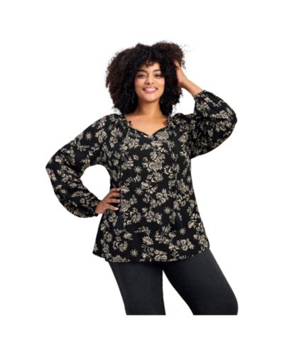 Avenue Женская блузка Plus Size Bianca Peasant