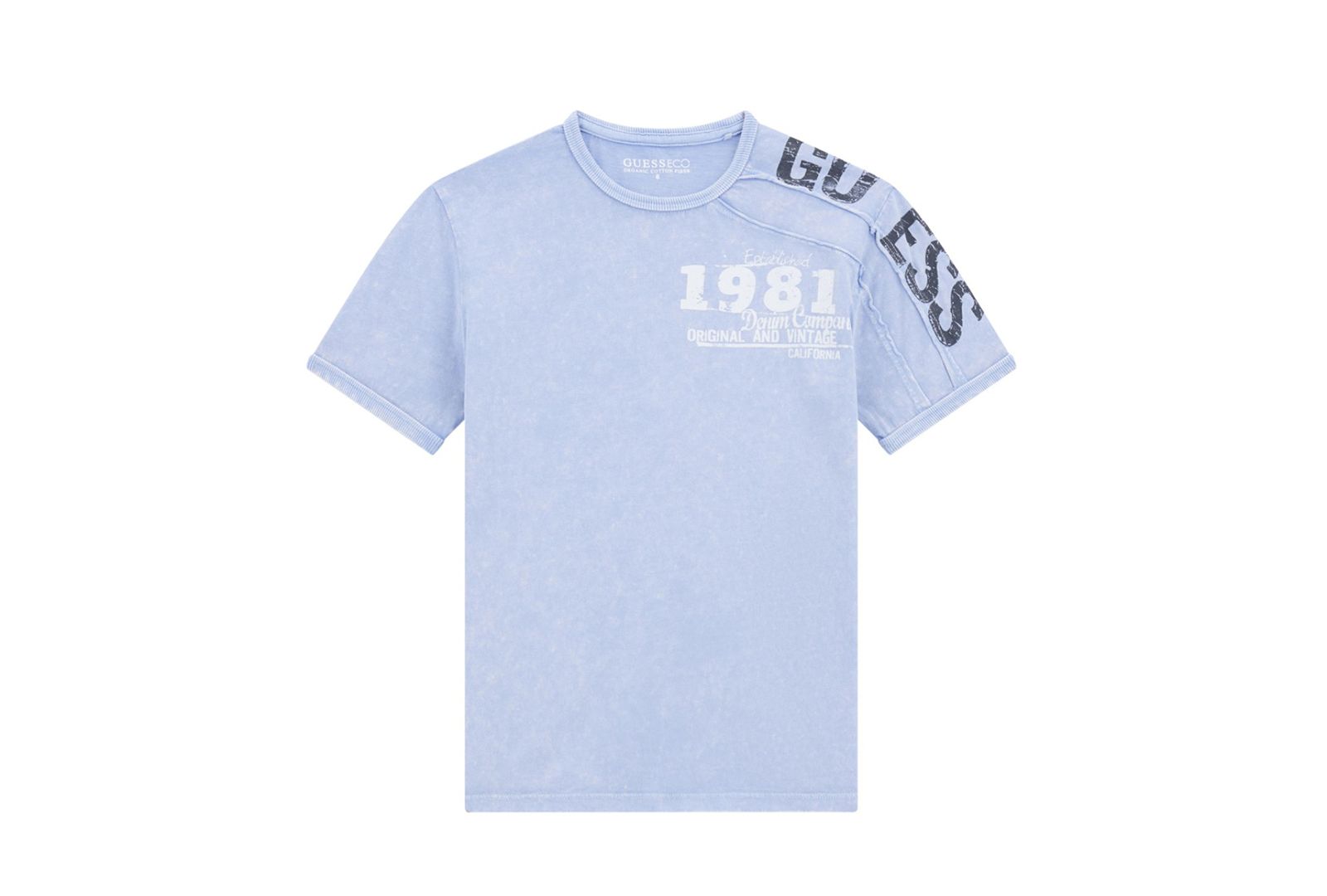 GUESS Boys' 8-18 Garment Dye Crewneck T-Shirt