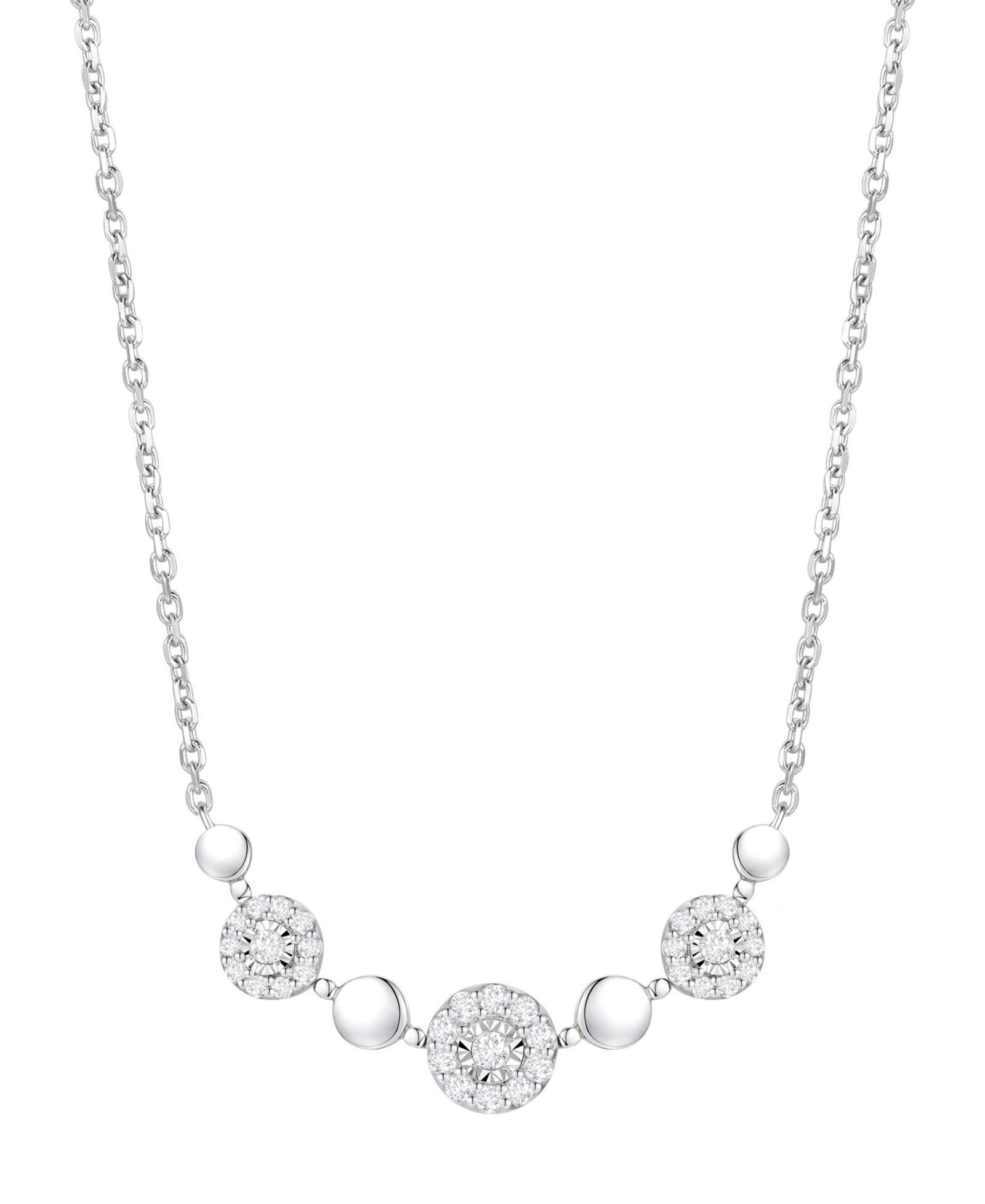 Колье Macy's Diamond в серебряном покрытии