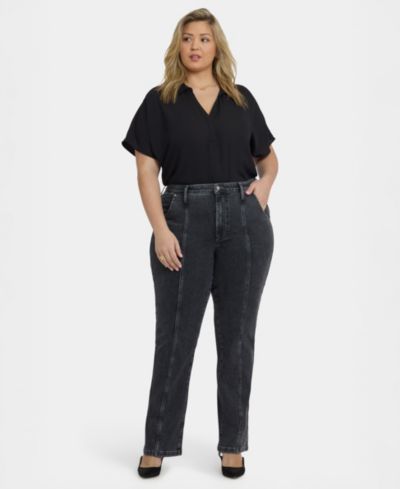 NYDJ Plus Size Billie Mini Bootcut Seam Detail Jeans