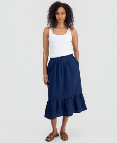 Style & Co Petite Pull-On Midi Skirt, Macy's Exclusive