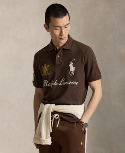 Мужская рубашка Polo Ralph Lauren Custom Slim-Fit Big Pony Mesh Polo Shirt