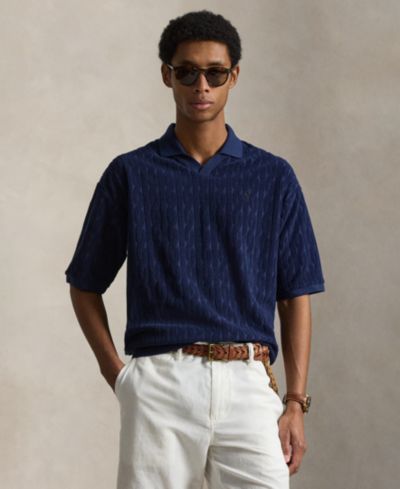 Polo Ralph Lauren Men's Classic-Fit Cable-Knit Terry Polo Shirt