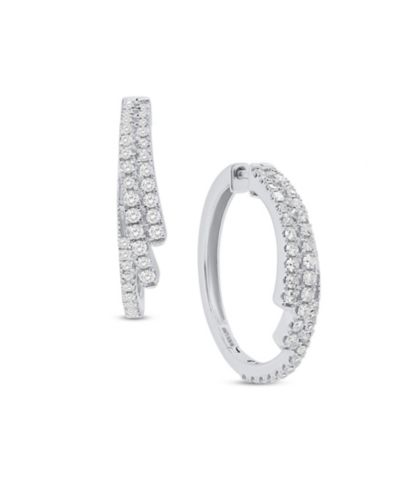 Forever Grown Diamonds Lab-Grown Diamond Hoop Earrings (1 ct. t.w.) in Sterling Silver (also in 14k Gold Plated Sterling Silver)
