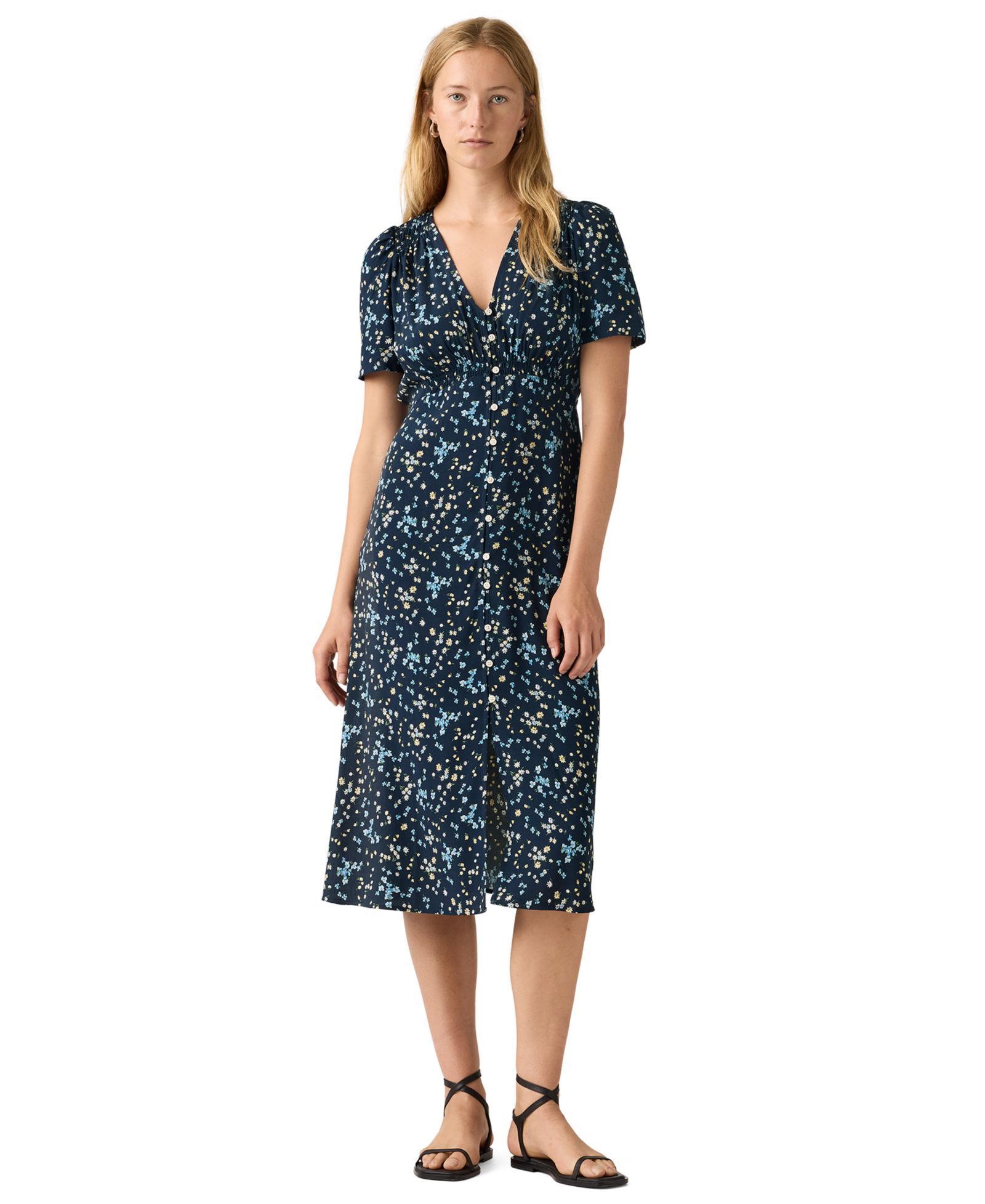 Женское миди-платье Levi's Paola Short-Sleeve Crepe