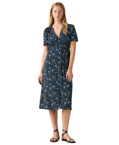 Levi's Women's Paola Short-Sleeve Crepe Midi Dress
