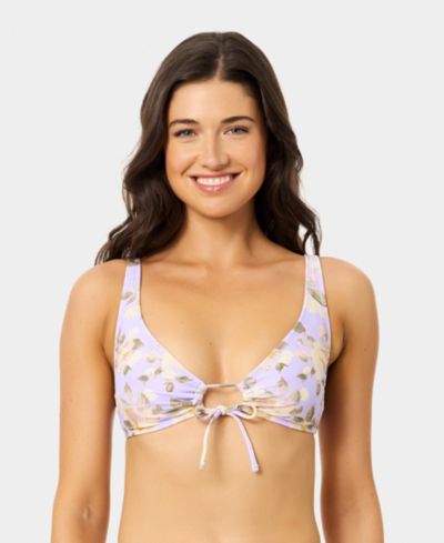 California Waves Women's Blooming Garden Keyhole Swim Bikini Top, Created for Macy's