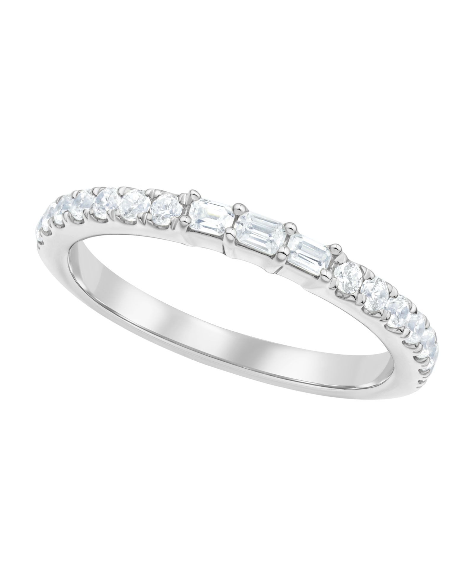 Кольцо с бриллиантами в белом золоте 14k