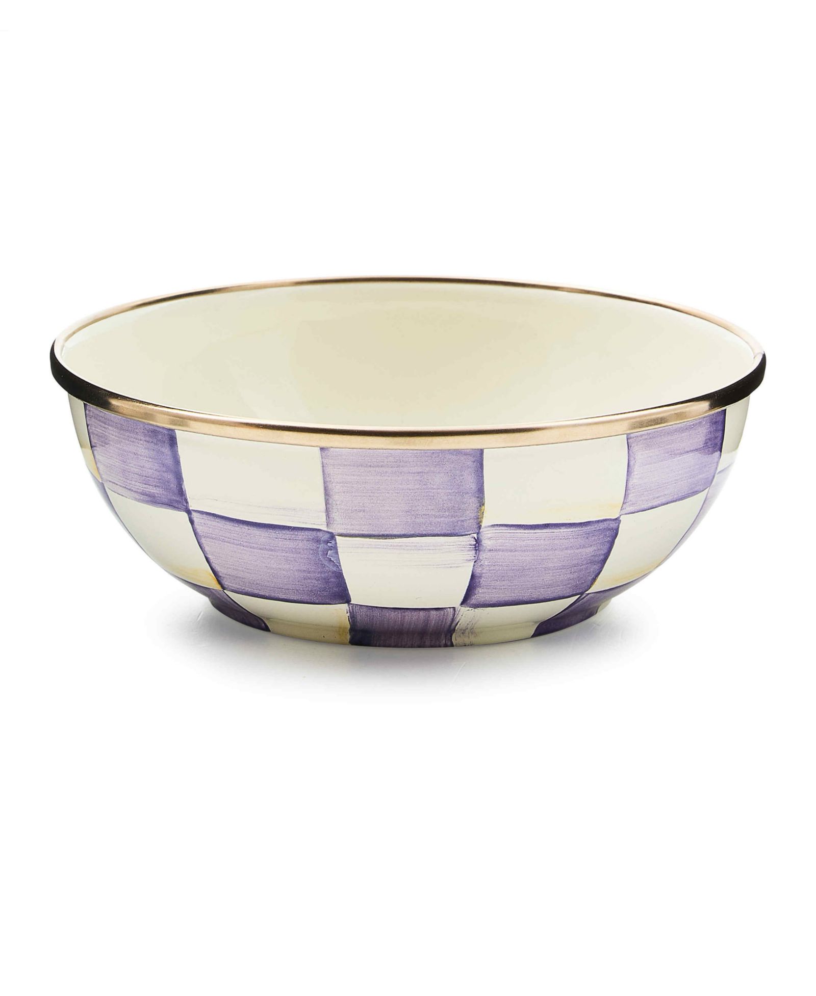 Тарелка MacKenzie-Childs Violet Check handmade