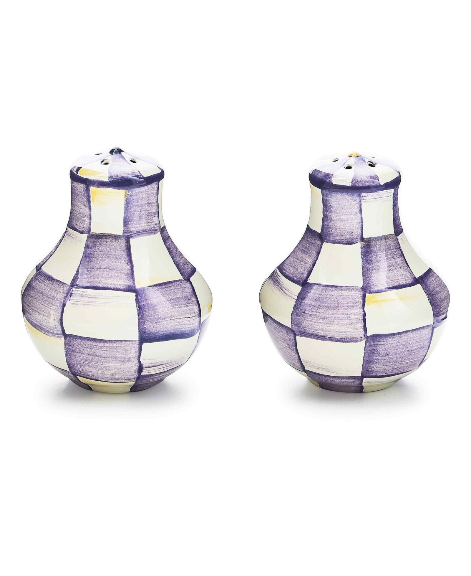Набор солонок MacKenzie-Childs Violet Check, 2 шт.