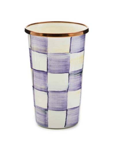 MacKenzie-Childs Violet Check Tumbler