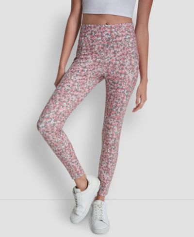 DKNY Женские спортивные леггинсы с высоким поясом и принтом