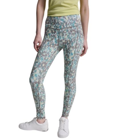 DKNY Женские спортивные леггинсы с высоким поясом и принтом