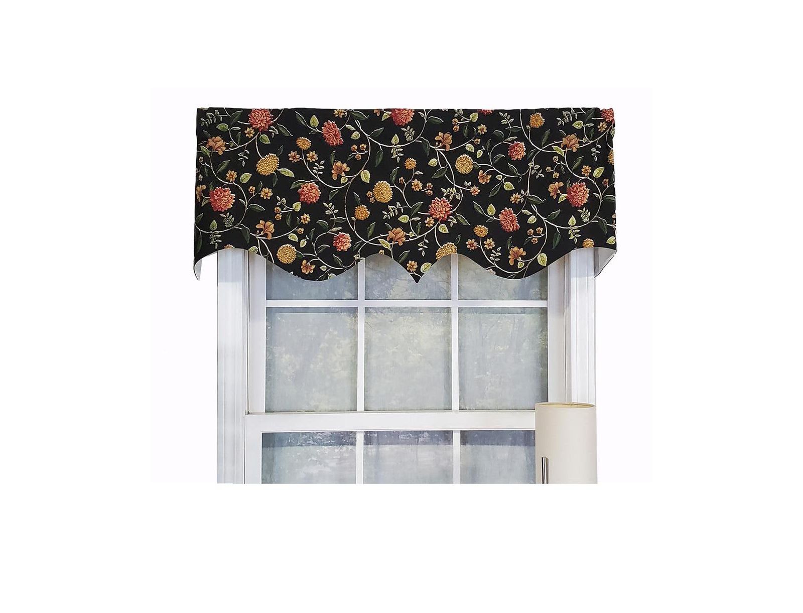 RLF Home Modern Design Classic Nightfall Regal Style Window Valance 50" x 17