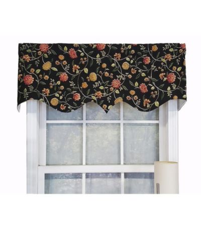 RLF Home Modern Design Classic Nightfall Regal Style Window Valance 50" x 17
