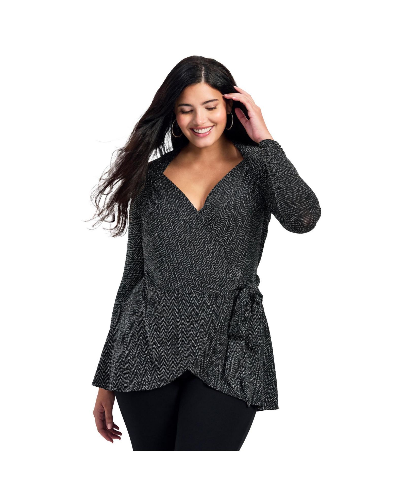 Женский топ Plus Size AVENUE с блестками