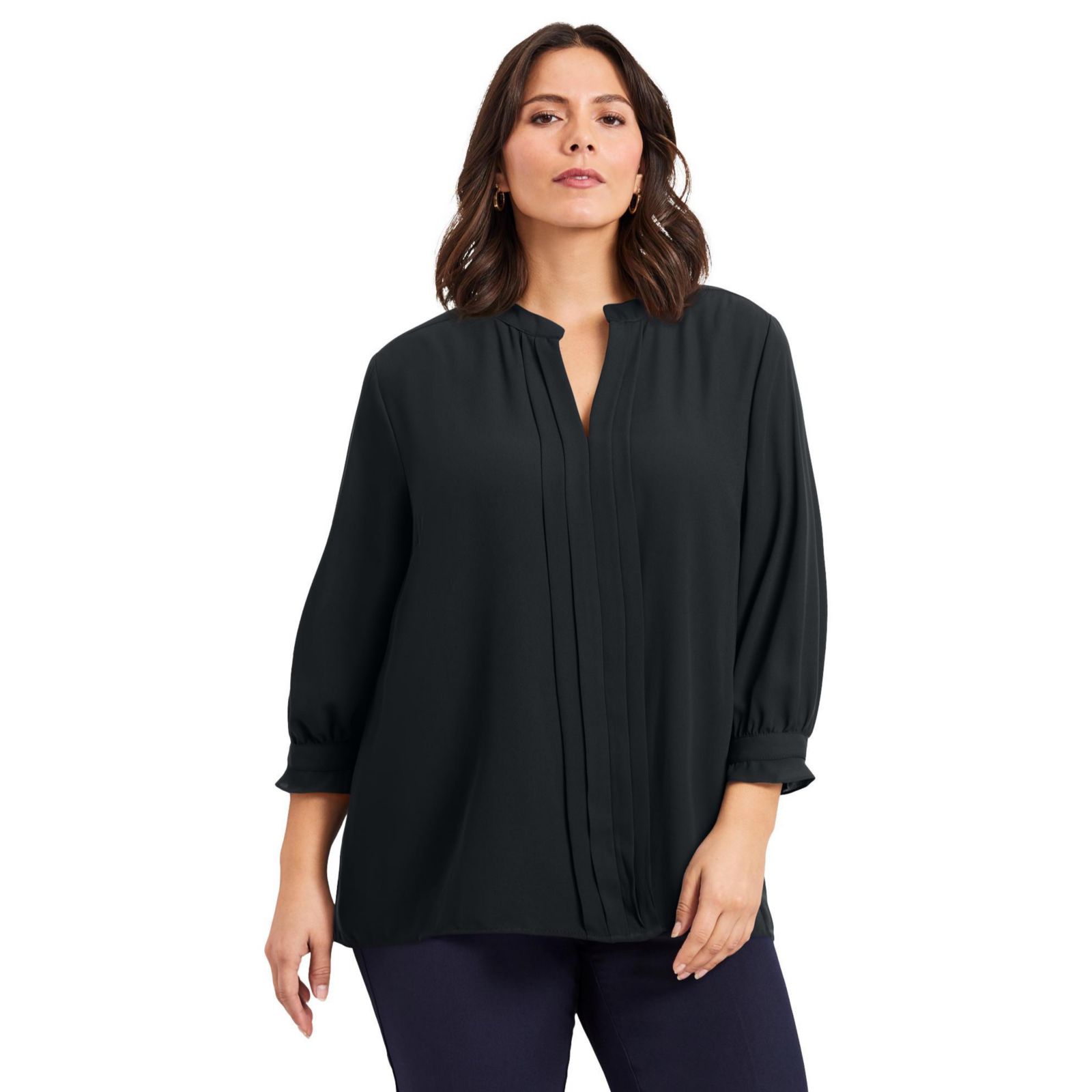 Женский топ Plus Size Pintuck Popover от AVENUE