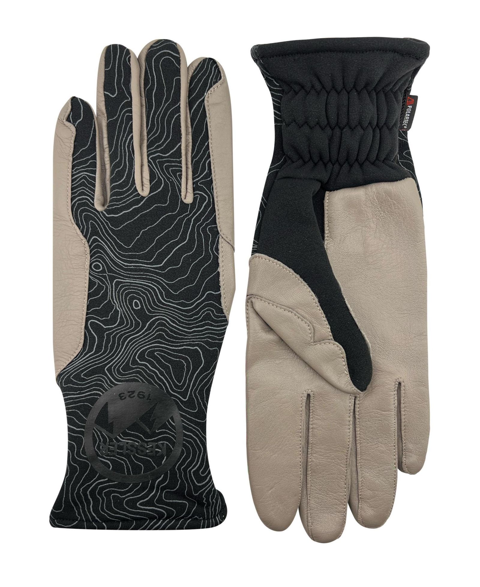 Style Mattila by KESSLER - Casual Women`s Softshell Gloves with Leather Palm and Touchscreen Function