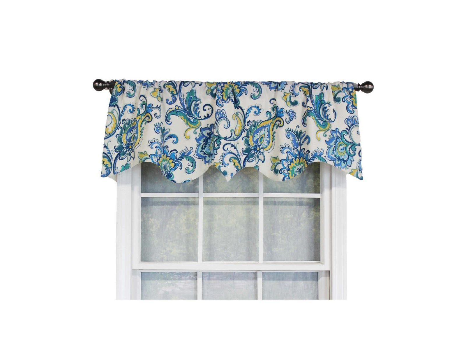 Занавеска Sconset Rega Style 3" Rod Pocket 50" x 17" Cornflower от RLF Home