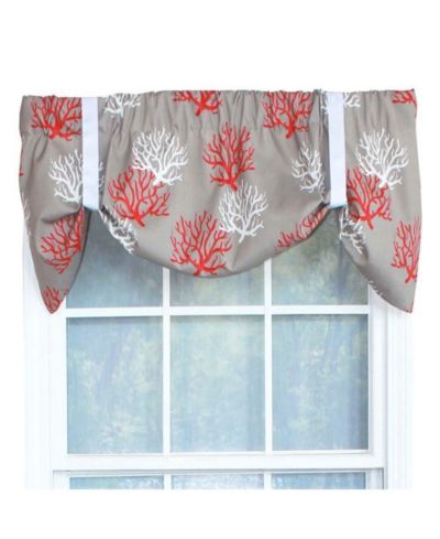 Занавеска RLF Home Sea Coral Suspender Style 50" x 16" Red