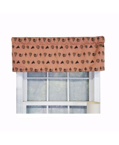 RLF Home классическая оконная занавеска Seascape Tailored Style 50" x 17" персиковая