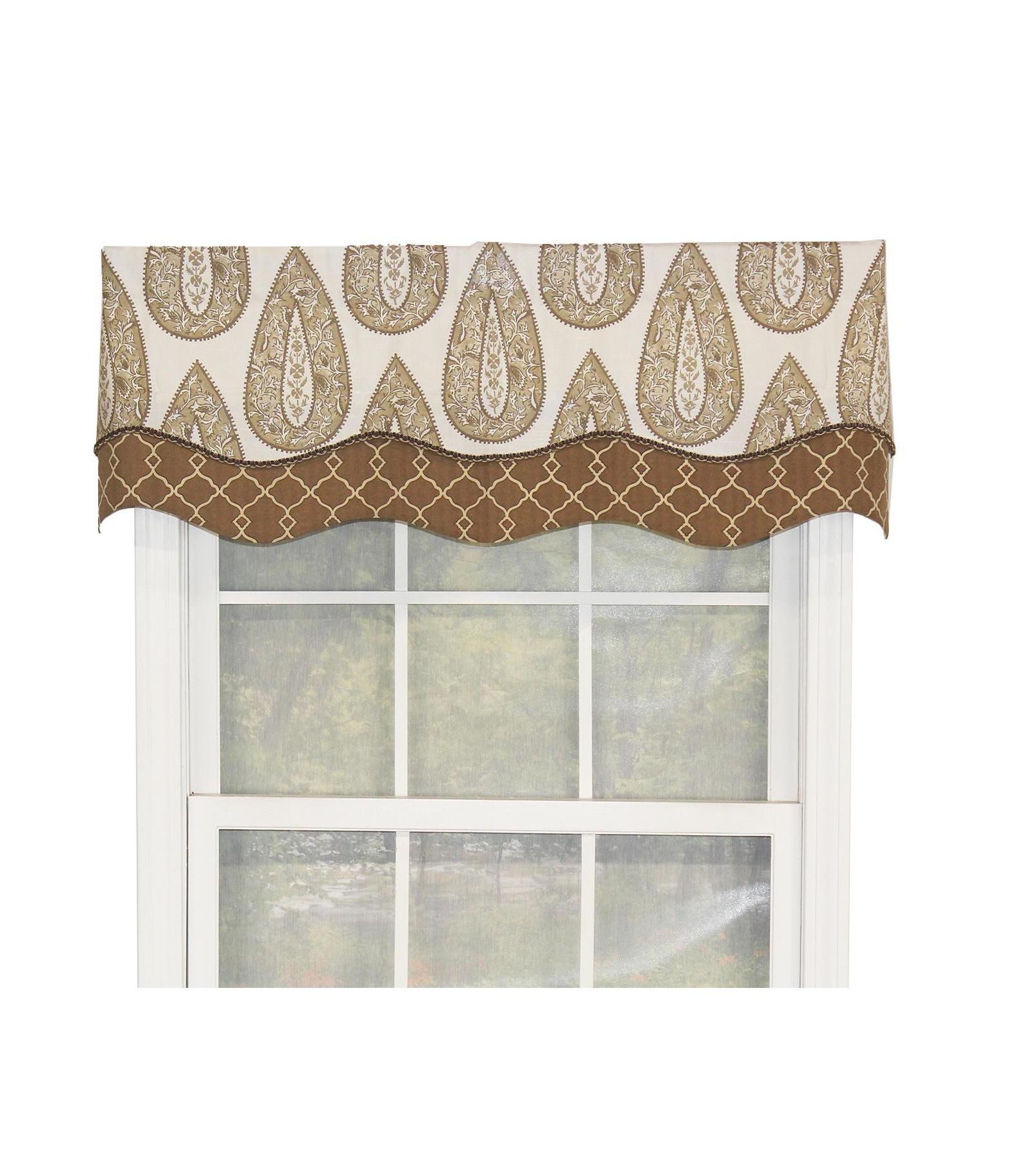 Декоративная валанс RLF Home Yorkshire Window Treatment Glory Premium Quality 3" Rod Pocket
