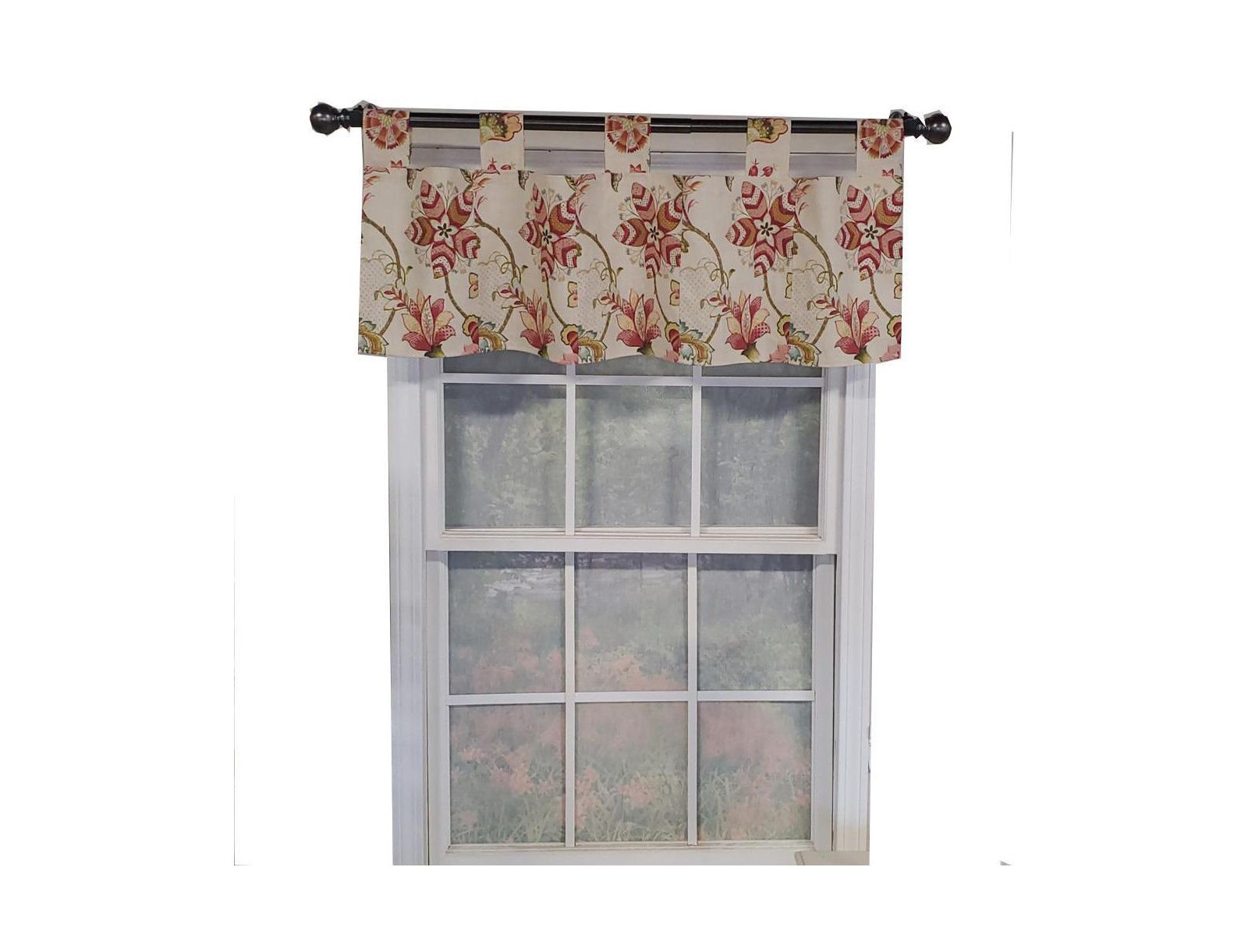 Валанс Ophelia Tab Style Premium Quality 4" 45" x 15" Rose by RLF Home