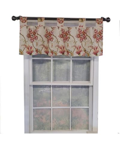 Ophelia Tab Style Premium Quality 4" Tab Valance 45" x 15" Rose by RLF Home