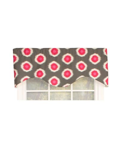 Декоративная занавеска RLF Home Ikat Domino Cornice Valance Flamingo