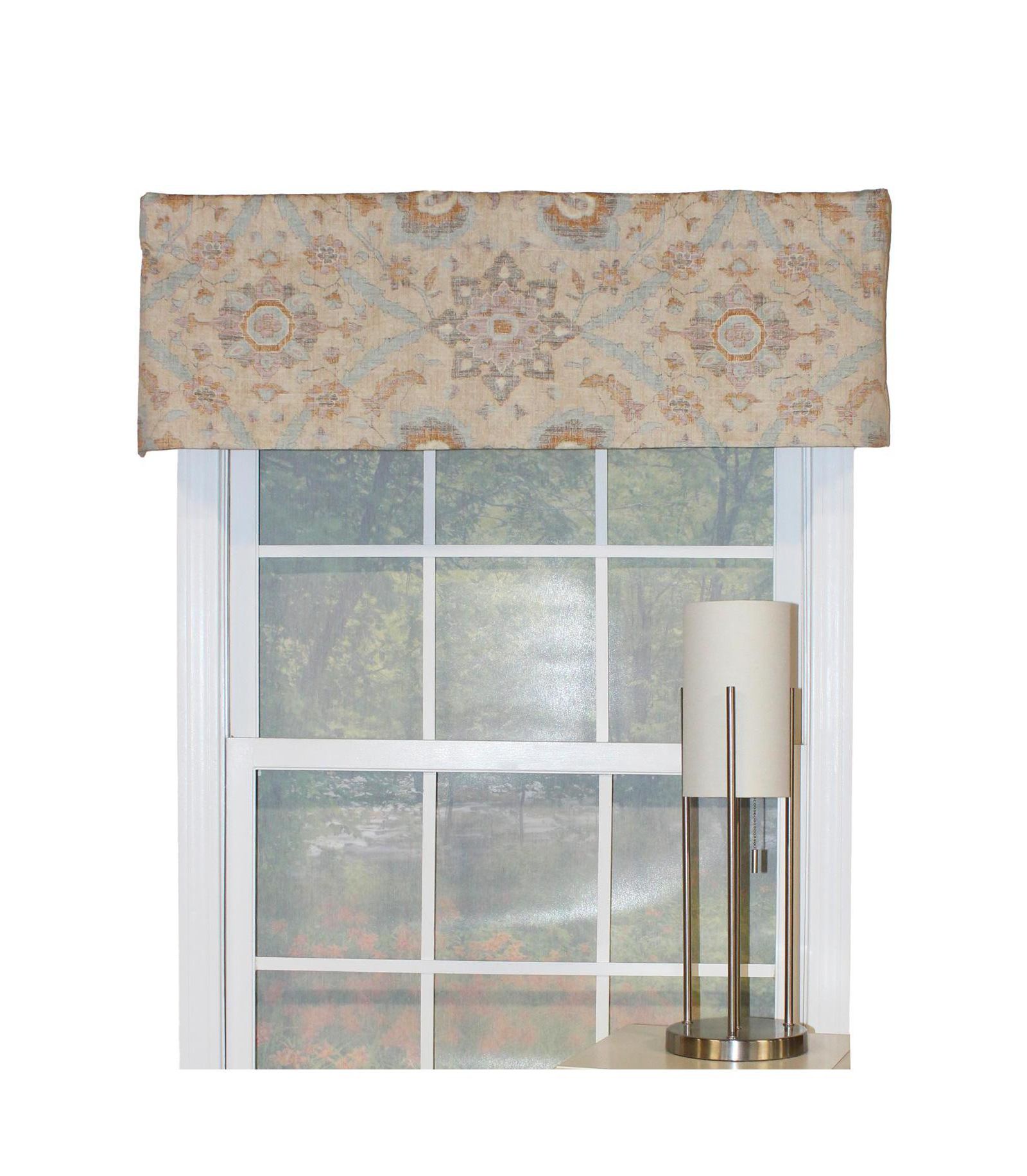 Занавеска RLF Home Chavin Tailored Window Treatment Premium Quality Valance 3" Rod Pocket 50" x 14" Multi Powder