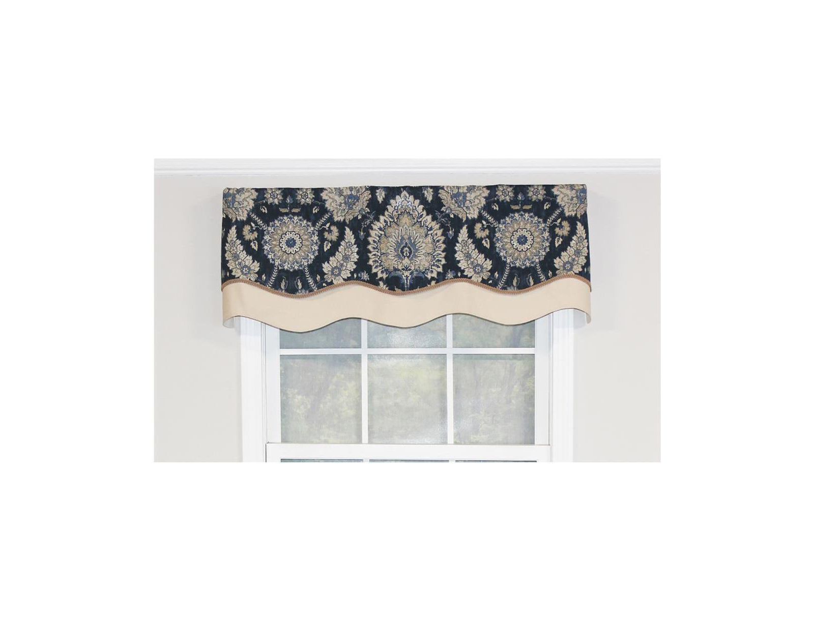 Wakeshire Glory 3in Rod Pocket Layered Window Valance 50in X 16in by RLF Home