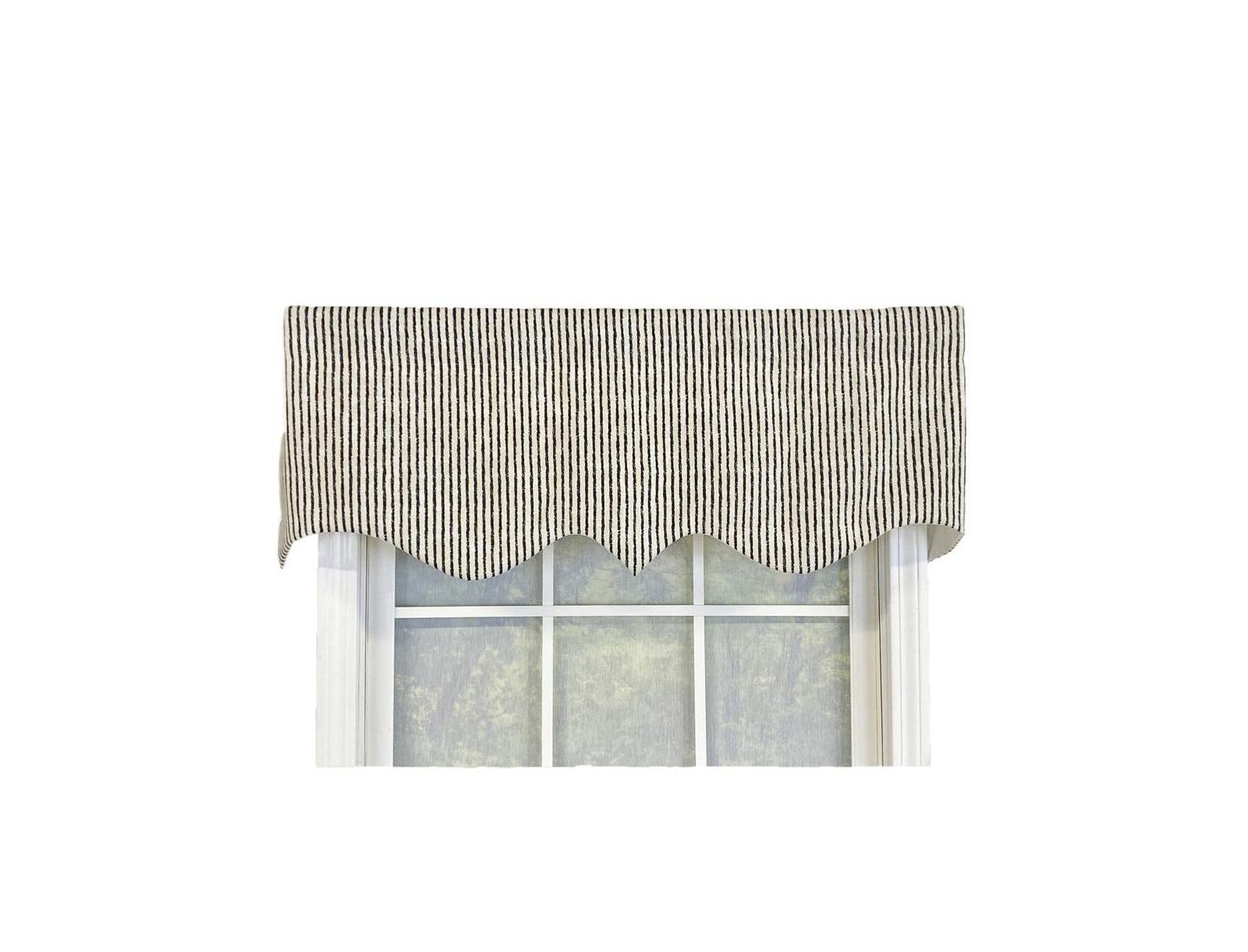 RLF Home штора-валанс Duval Regal с карманом для штанги 3" для кухни и гостиной, 50" x 17"