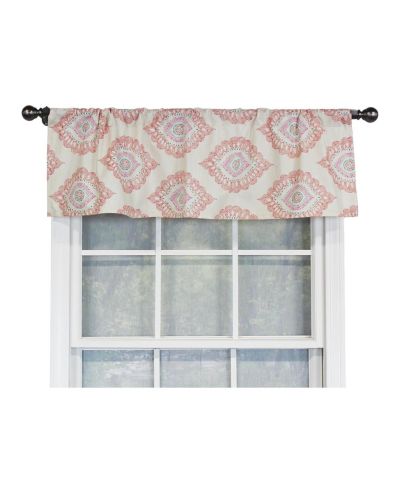Занавеска RLF Home Exquisite Tailored 100% Cotton с подкладкой 50" x 14" Scarlet