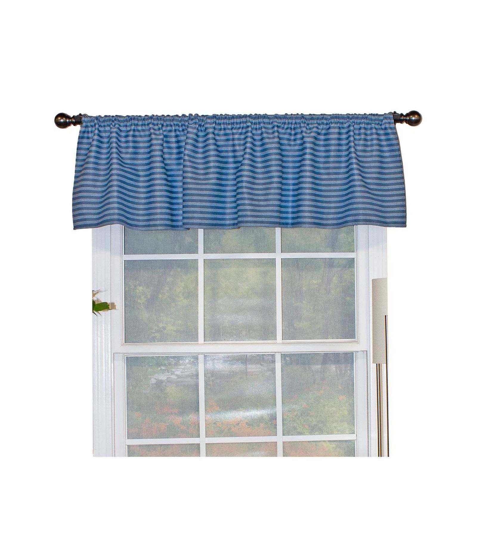 Занавеска RLF Home Serpentine Tailored 100% Cotton с подкладкой для окон 50" x 14" Sky