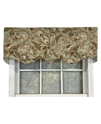 Valdosta Regal Style All Season 3" Rod Pocket Valance 50" x 17" Mist by RLF Home