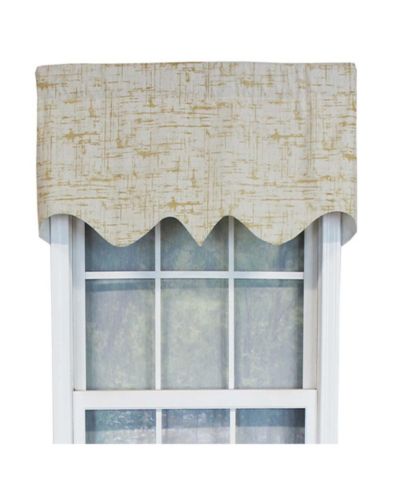 Занавеска RLF Home Zino Gold Thin Lines Regal Window Treatment 3" Rod Pocket 50" x 17"