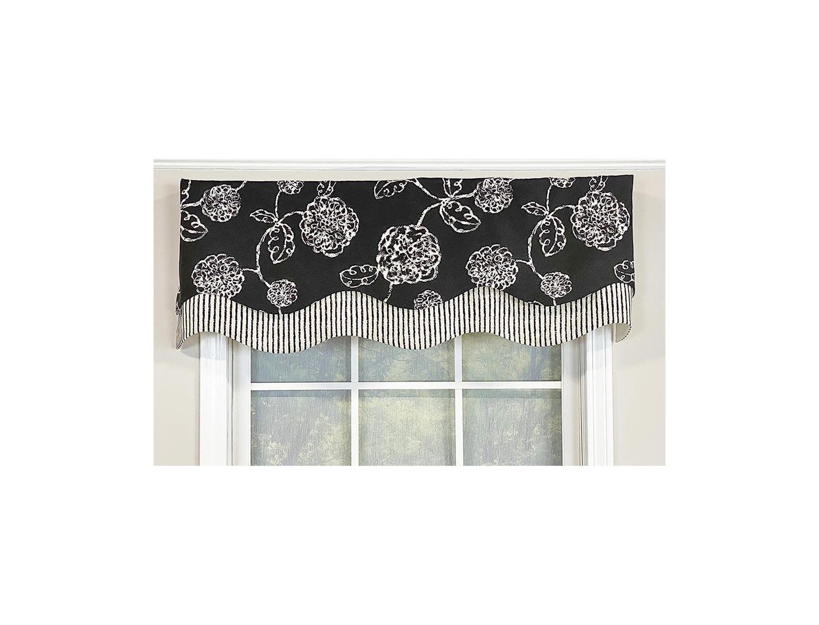 RLF Home Декоративная занавеска на окно RLF Home Pouf Floral Glory 3" Rod Pocket Layered 50" x 16"