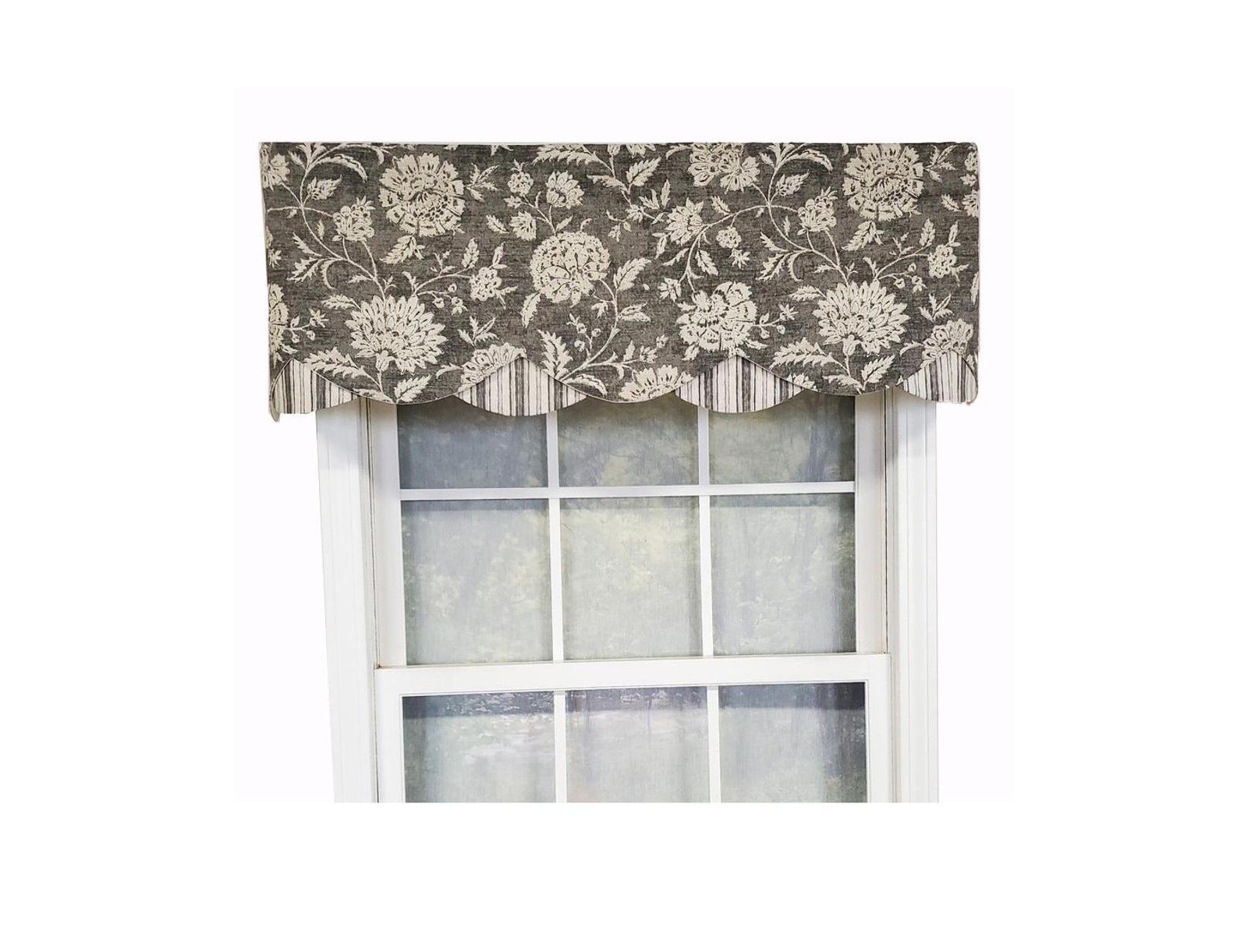 RLF Home Luxurious Modern Design Classic Basanti Petticoat Style Window Valance 50" x 15" Metal