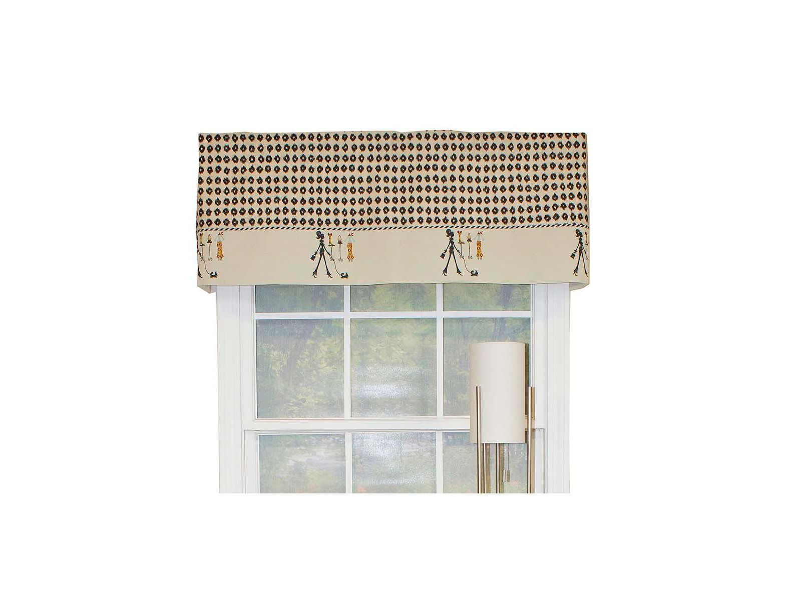 RLF Home Shopaholic Window Treatment Banded Premium Quality Valance 3" Rod Pocket 50" x 16" Ivory