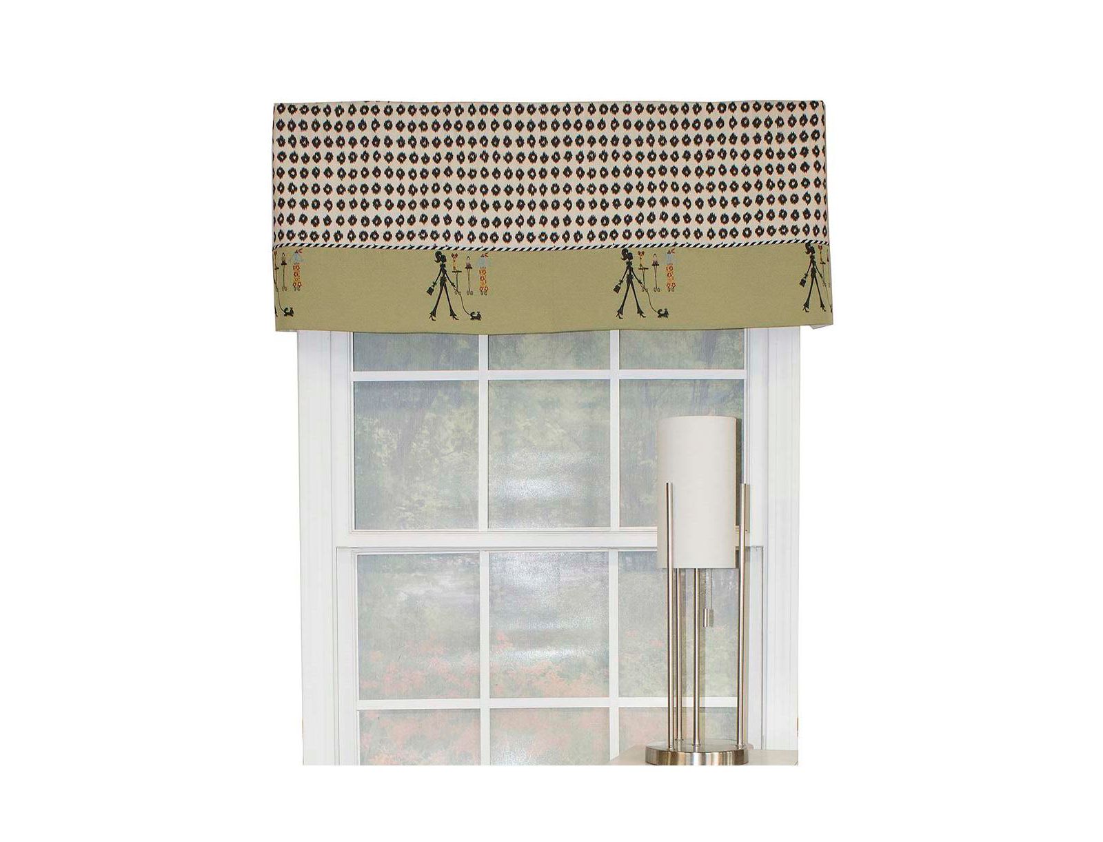 RLF Home Shopaholic Window Treatment Banded Premium Quality Valance 3" Rod Pocket 50" x 16" sage