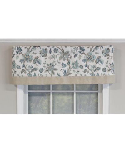 RLF Home Gianna Banded Valance. 3" Rod Pocket, Contrast bottom banding.