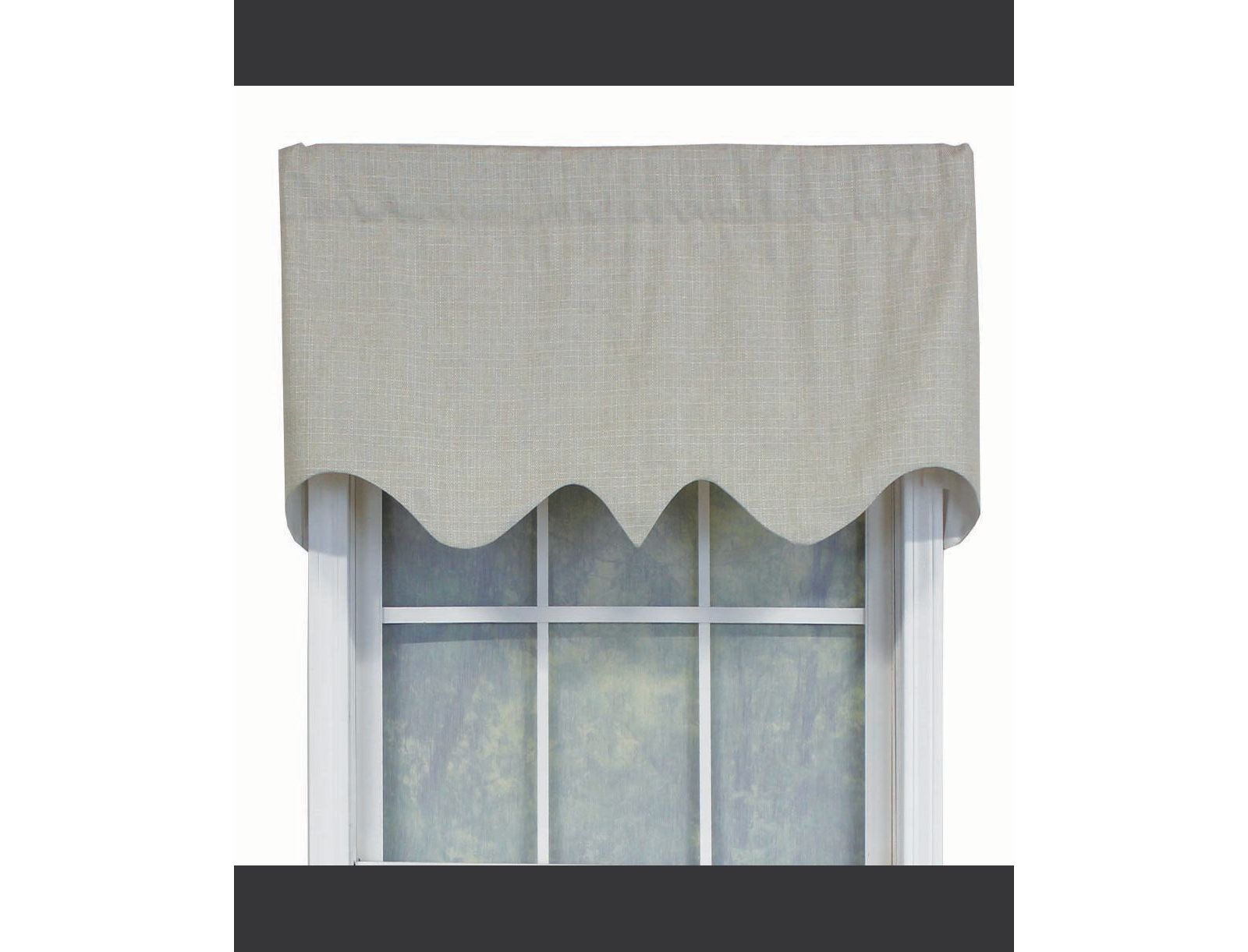 Декоративная занавеска RLF Home R-Crosby Essential Solid Color Fabric Printed Regal Valance 3" Rod Pocket 50" x 17"